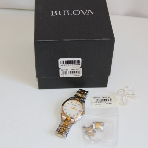 Bulova Mother-Of-Pearl Diamond Two-Toned Stunning Bulova